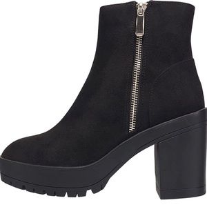 French Connection Black Combat Boots